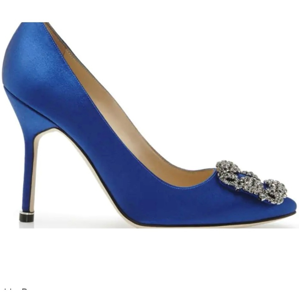 Monolo Blahnik satin pumps